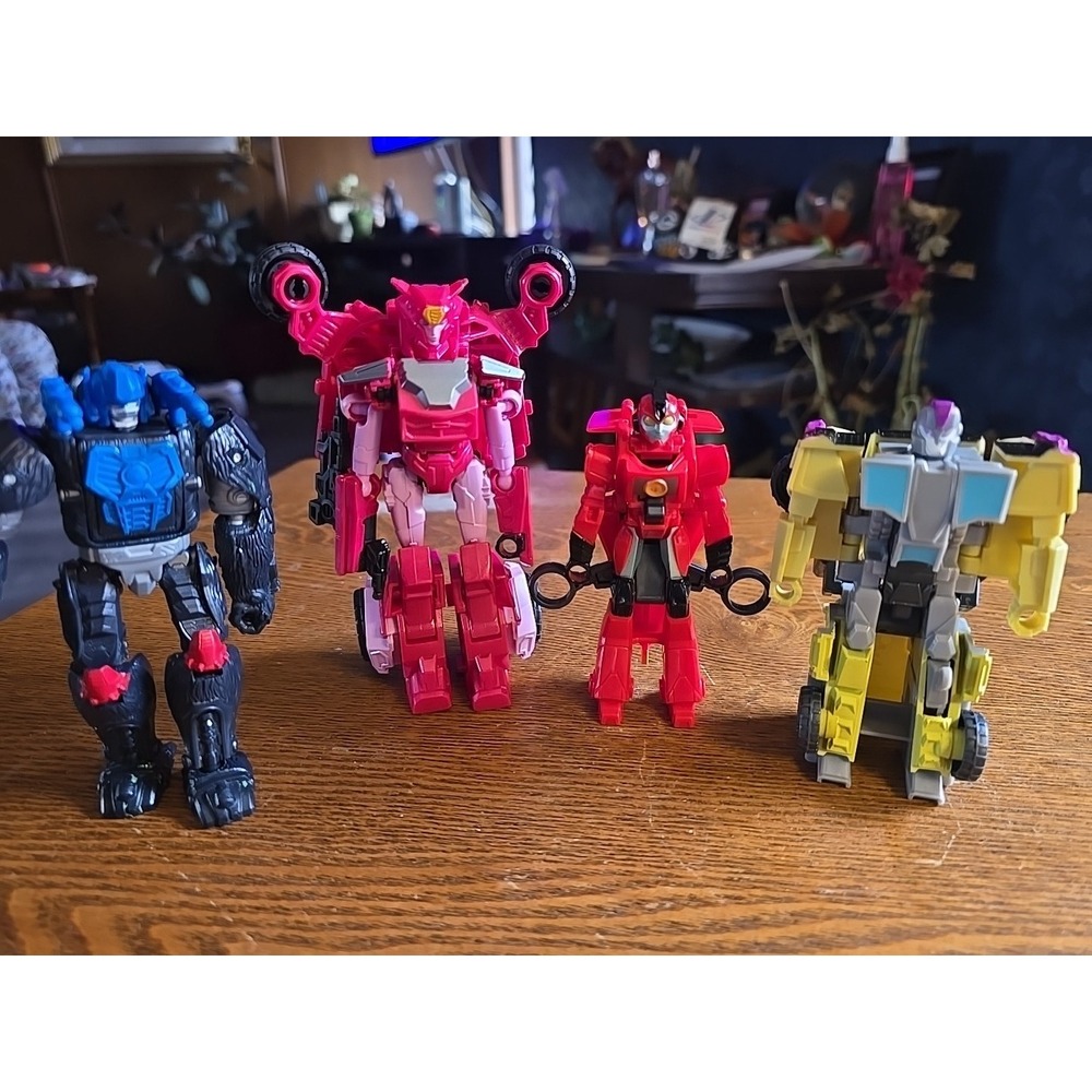 Lot (4) Transformers Action Figures Plastic